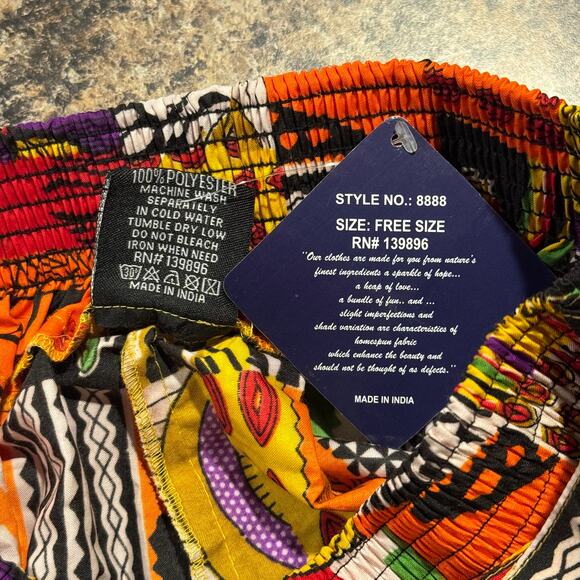 NWT Skirt Boho Hippie Colorful Patchwork Festival Maximalist Retro Maxi One Size - Picture 4 of 7